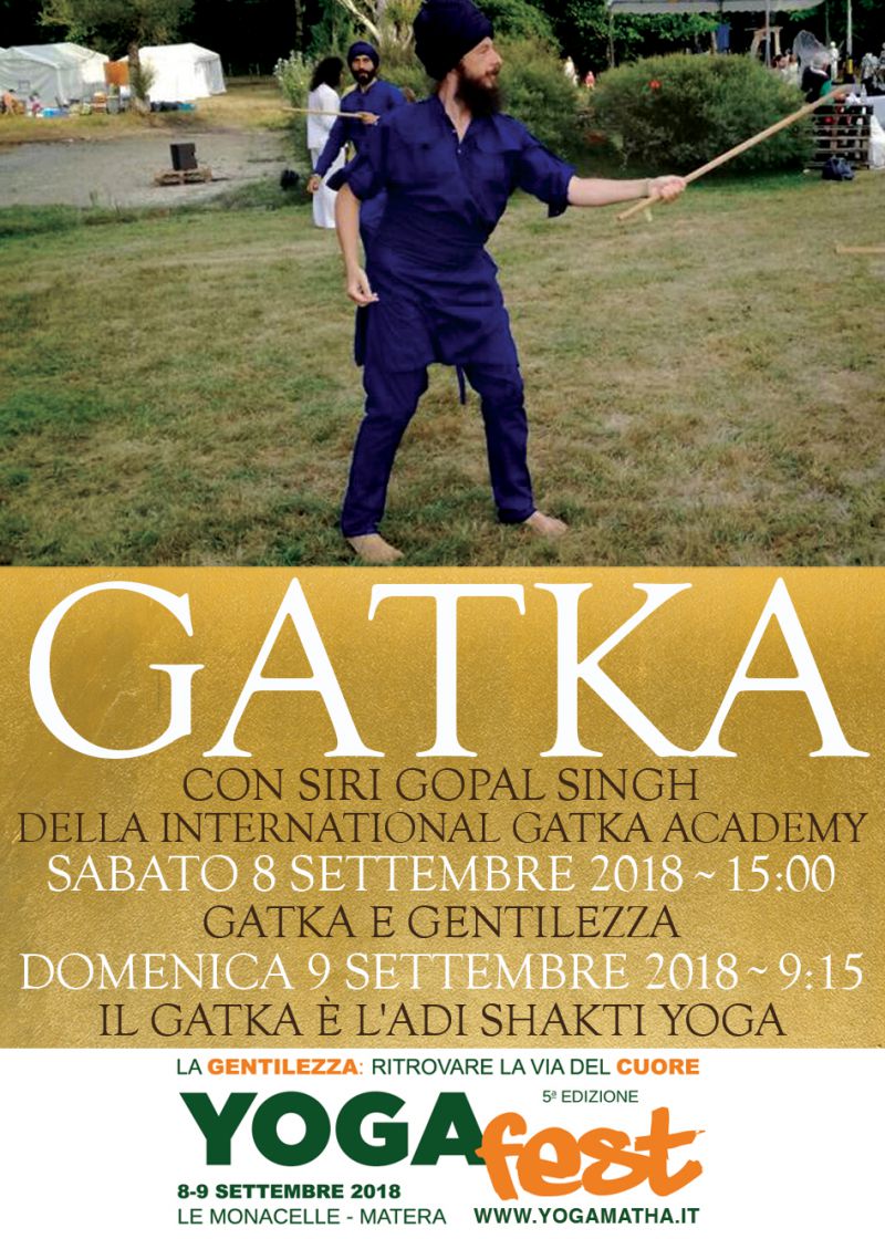 Gatka allo YogaFest di Matera 2018 con Siri Gopal Singh