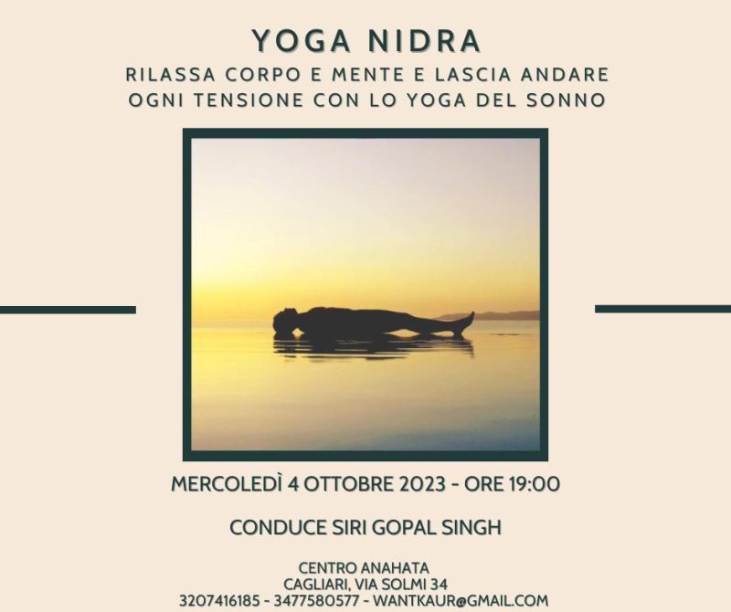 Yoga Nidra - Mercoledì 4 Ottobre 2023