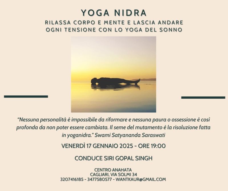 Yoga Nidra - Venerdì 17 Gennaio 2025