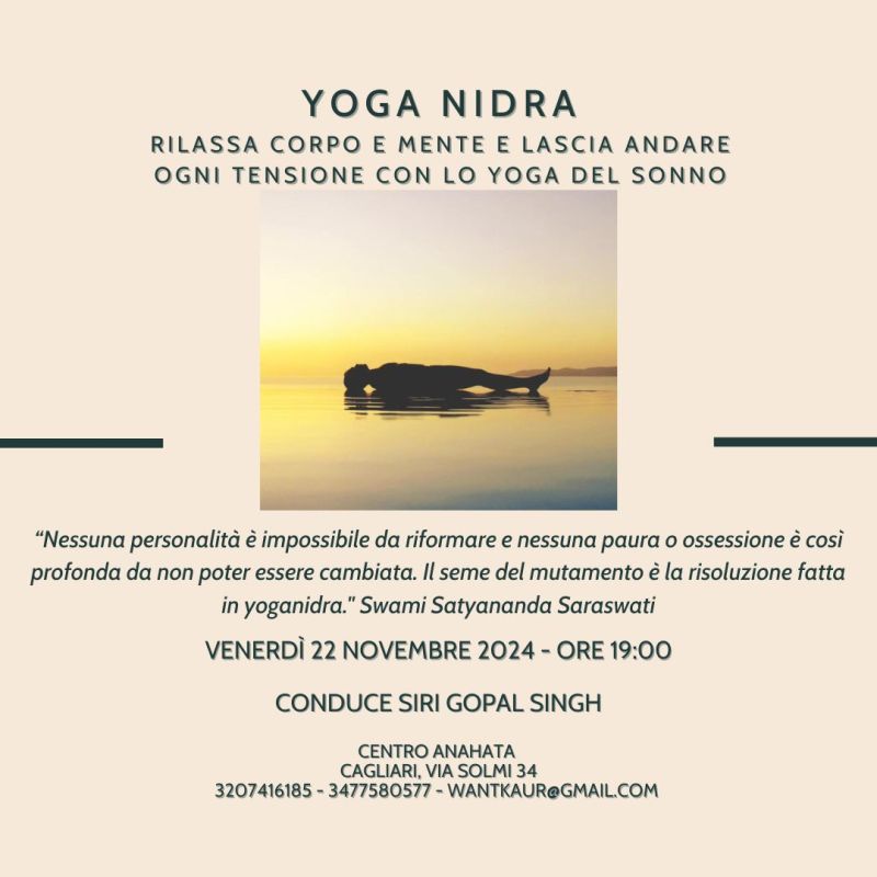 Yoga Nidra - Venerdì 22 Novembre 2024